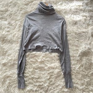 NWT Brandy Melville Angela light grey turtleneck top